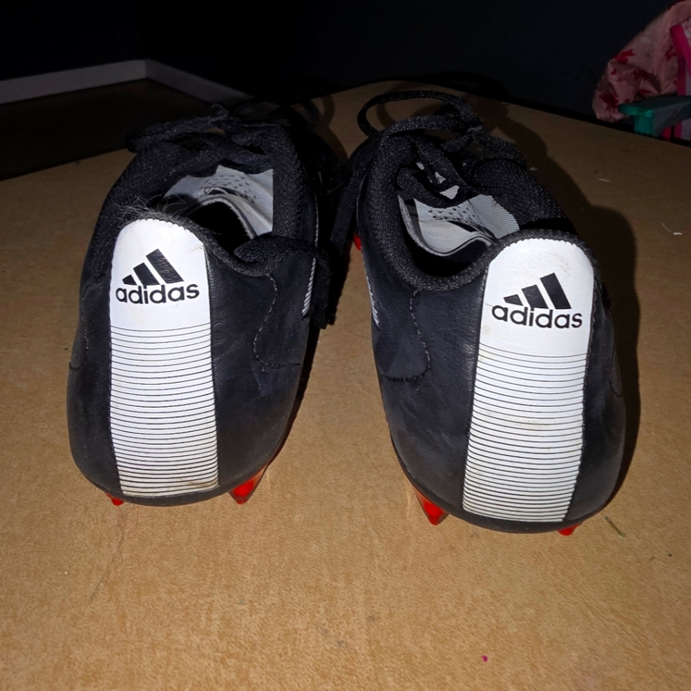adidas Black White Red Men's Athletic Cleats - Low Profile Soccer/Football Studs